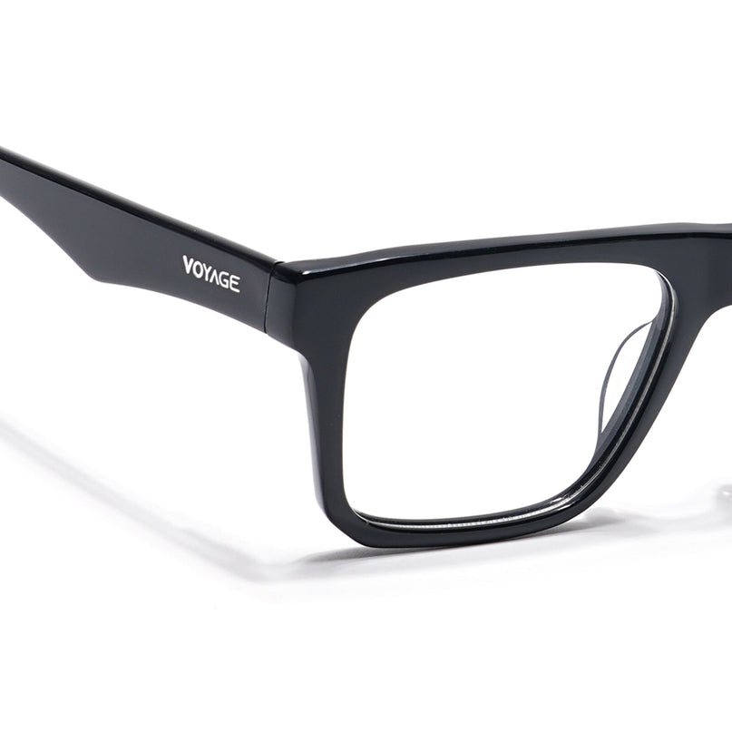 Voyage Visionary Shine Black Square Eyeglasses for Men & Women - SLMG6417-C1