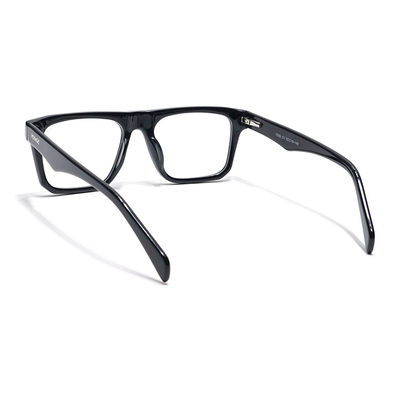 Voyage Visionary Shine Black Square Eyeglasses for Men & Women - SLMG6417-C1