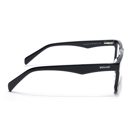 Voyage Visionary Shine Black Square Eyeglasses for Men & Women - SLMG6417-C1