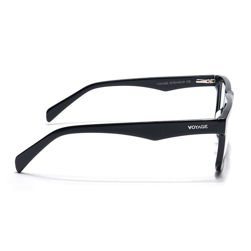 Voyage Visionary Shine Black Square Eyeglasses for Men & Women - SLMG6417-C1