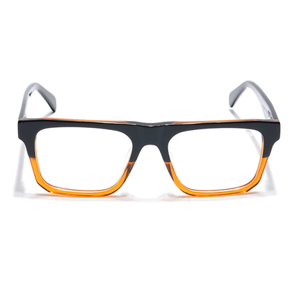 Voyage Visionary Black & Brown Square Eyeglasses for Men & Women - SLMG6419-C3