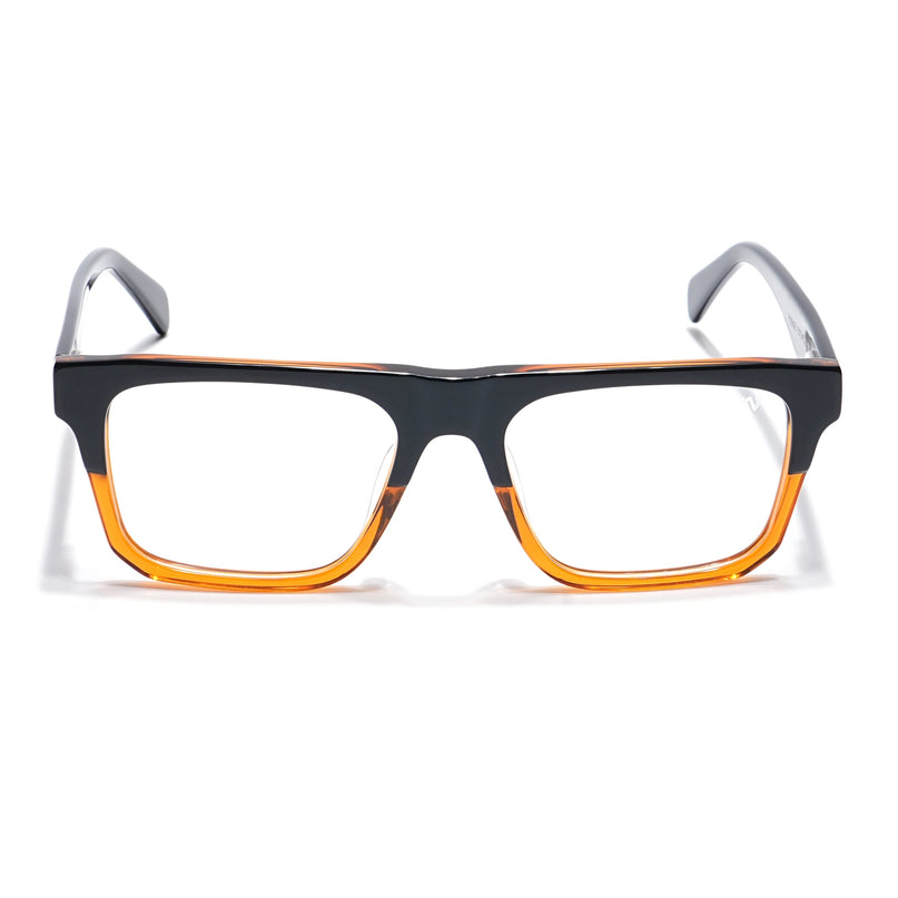 Voyage Visionary Black & Brown Square Eyeglasses for Men & Women - SLMG6419-C3