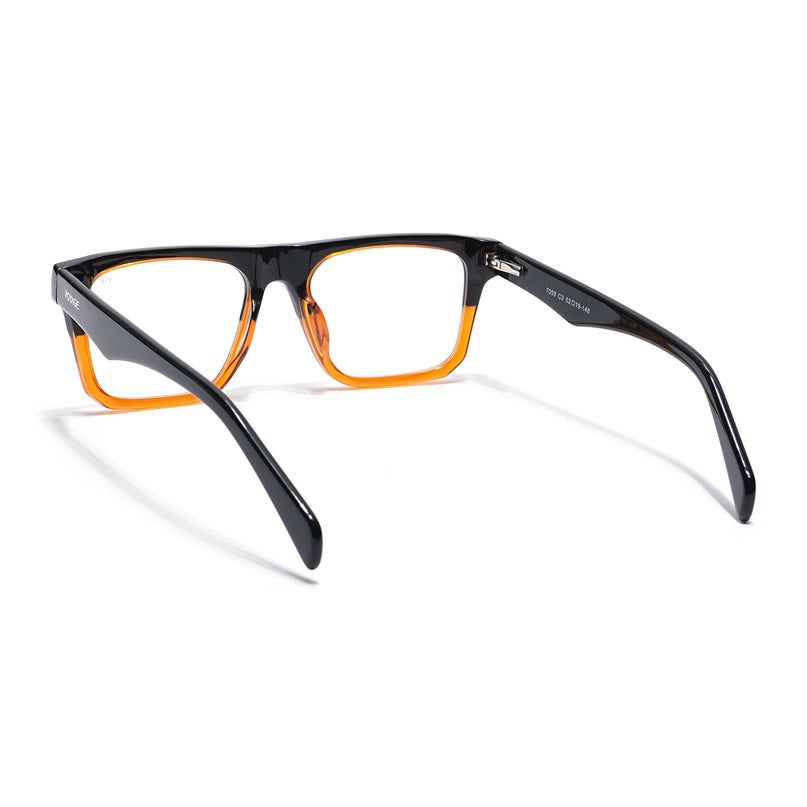 Voyage Visionary Black & Brown Square Eyeglasses for Men & Women - SLMG6419-C3