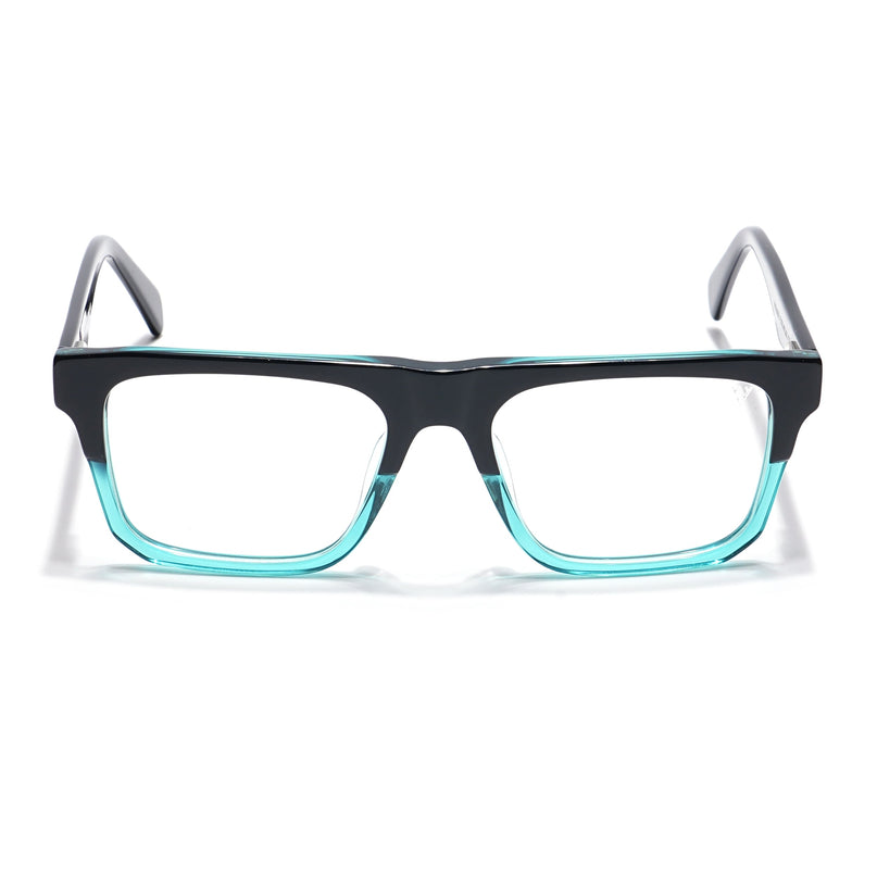 Voyage Visionary Black & Green Square Eyeglasses for Men & Women - SLMG6420-C4