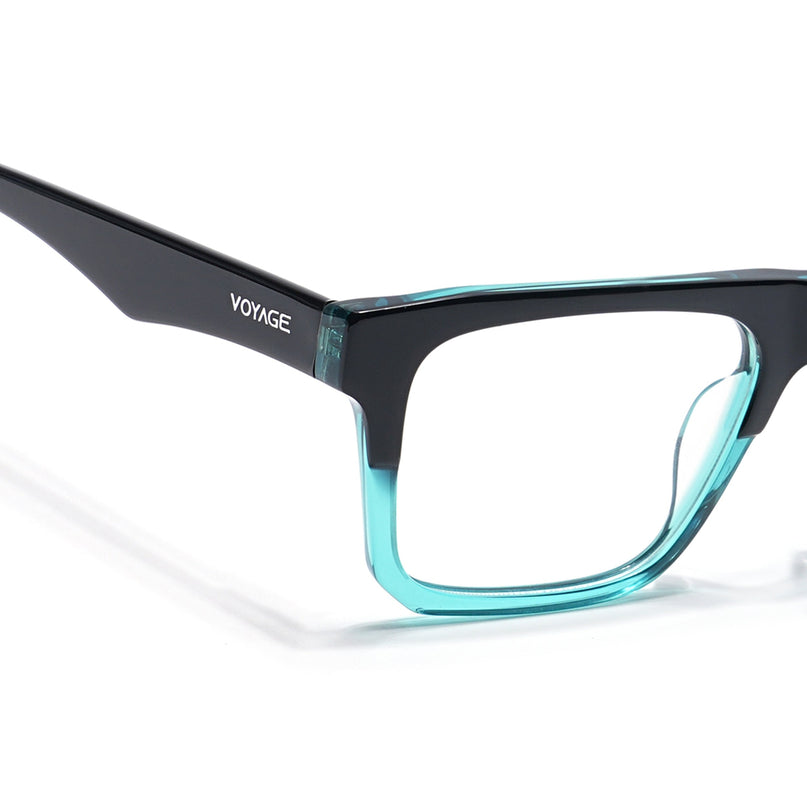 Voyage Visionary Black & Green Square Eyeglasses for Men & Women - SLMG6420-C4