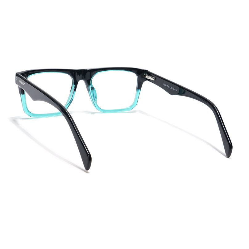Voyage Visionary Black & Green Square Eyeglasses for Men & Women - SLMG6420-C4