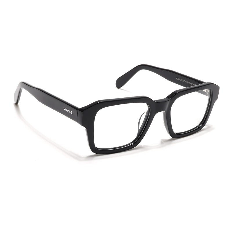 Voyage Select Black Square Eyeglasses for Men & Women - SLMG6478-C1