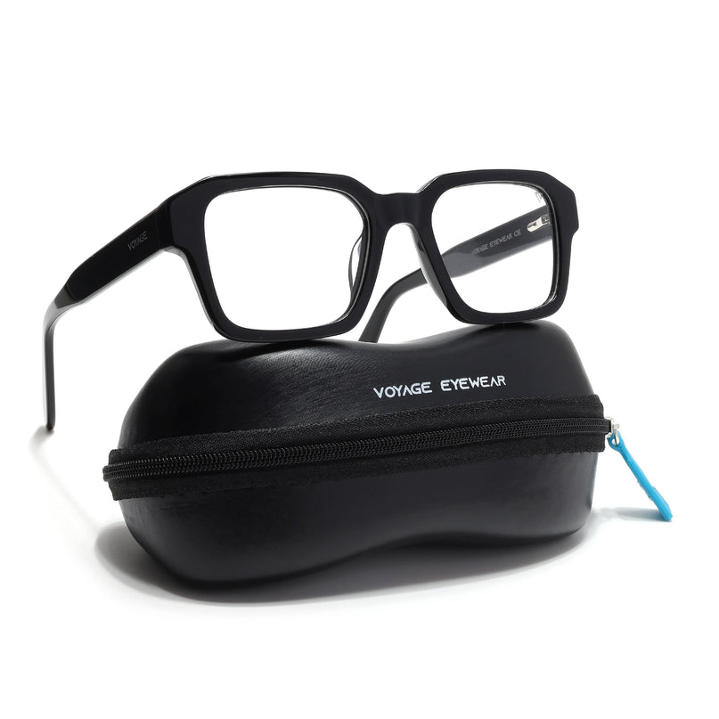 Voyage Select Black Square Eyeglasses for Men & Women - SLMG6478-C1