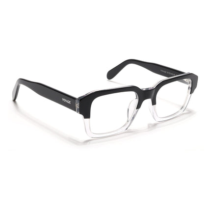 Voyage Select Black & Transparent Square Eyeglasses for Men & Women - SLMG6479-C2