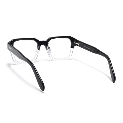 Voyage Select Black & Transparent Square Eyeglasses for Men & Women - SLMG6479-C2