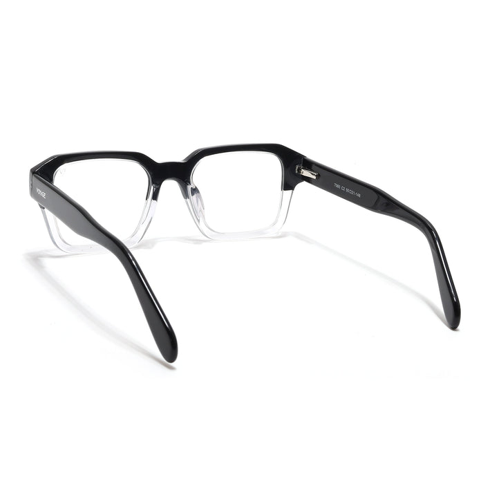 Voyage Select Black & Transparent Square Eyeglasses for Men & Women - SLMG6479-C2