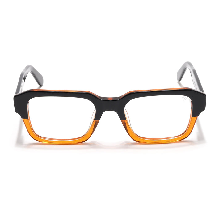 Voyage Select Black & Brown Square Eyeglasses for Men & Women - SLMG6480-C3