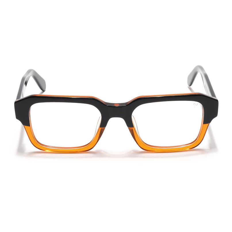 Voyage Select Black & Brown Square Eyeglasses for Men & Women - SLMG6480-C3