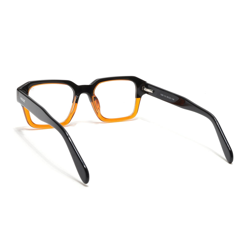 Voyage Select Black & Brown Square Eyeglasses for Men & Women - SLMG6480-C3