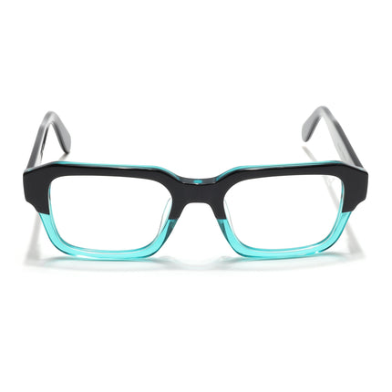 Voyage Select Black & Green Square Eyeglasses for Men & Women - SLMG6481-C4