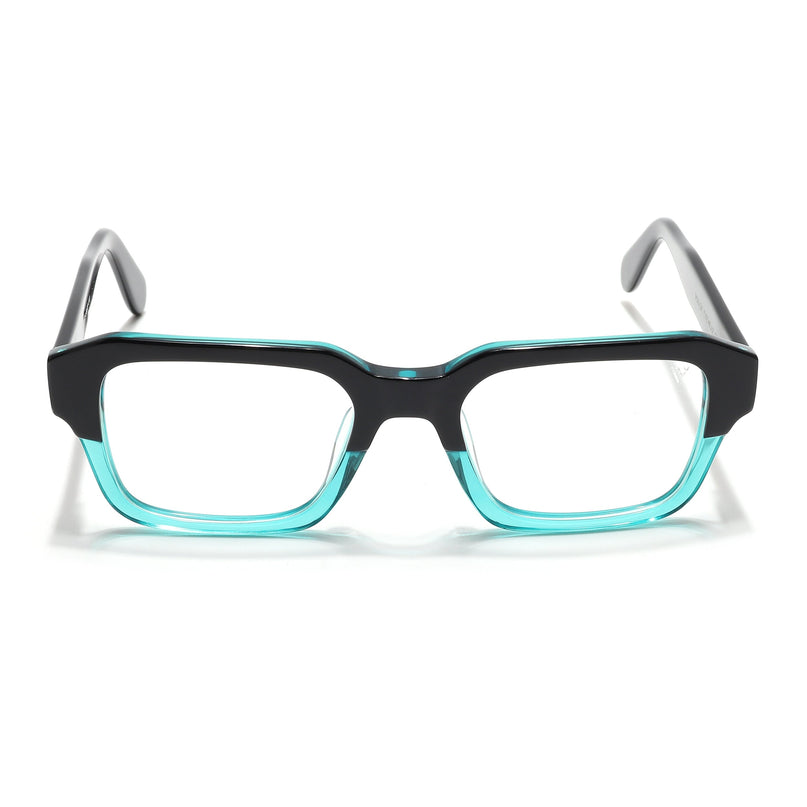 Voyage Select Black & Green Square Eyeglasses for Men & Women - SLMG6481-C4