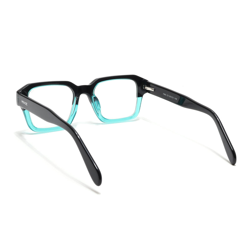 Voyage Select Black & Green Square Eyeglasses for Men & Women - SLMG6481-C4