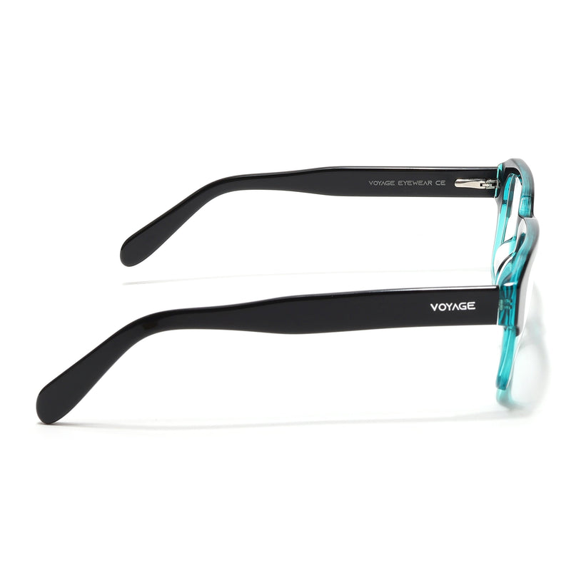 Voyage Select Black & Green Square Eyeglasses for Men & Women - SLMG6481-C4