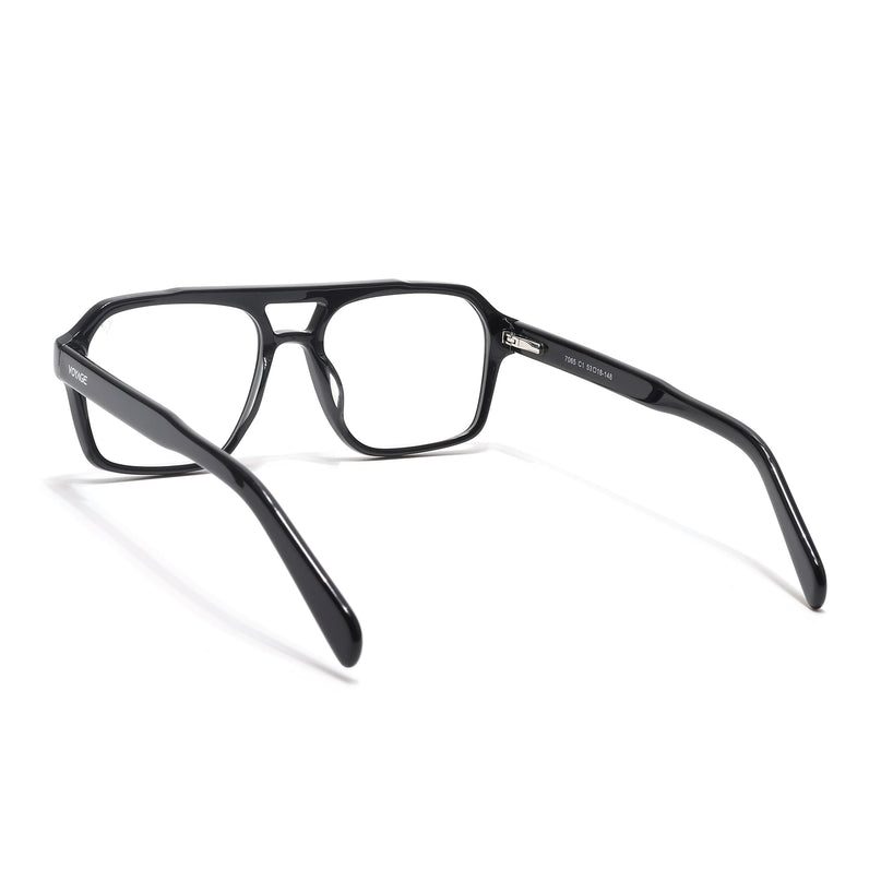 Voyage Glaze Shine Black Square Acetate Eyeglasses for Men & Women - SLMG6473-C1
