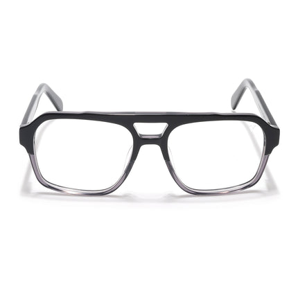 Voyage Glaze  Black & Grey Square Acetate Eyeglasses for Men & Women - SLMG6474-C2