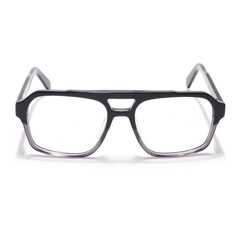 Voyage Glaze  Black & Grey Square Acetate Eyeglasses for Men & Women - SLMG6474-C2