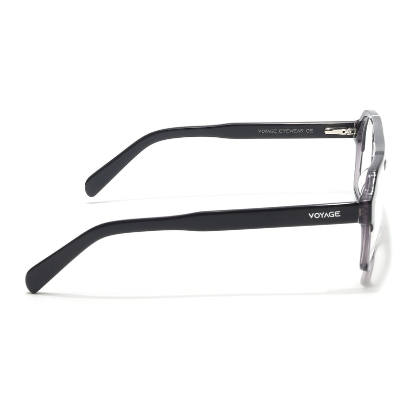 Voyage Glaze  Black & Grey Square Acetate Eyeglasses for Men & Women - SLMG6474-C2