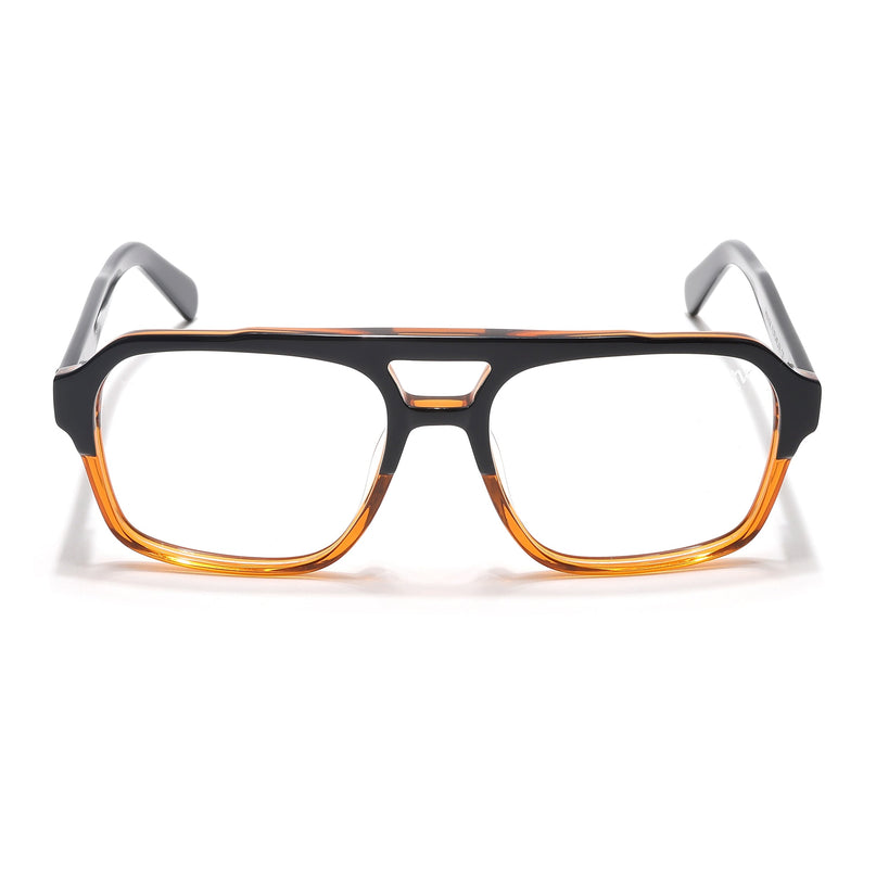 Voyage Glaze Black & Brown Acetate Eyeglasses for Men & Women - SLMG6476-C4