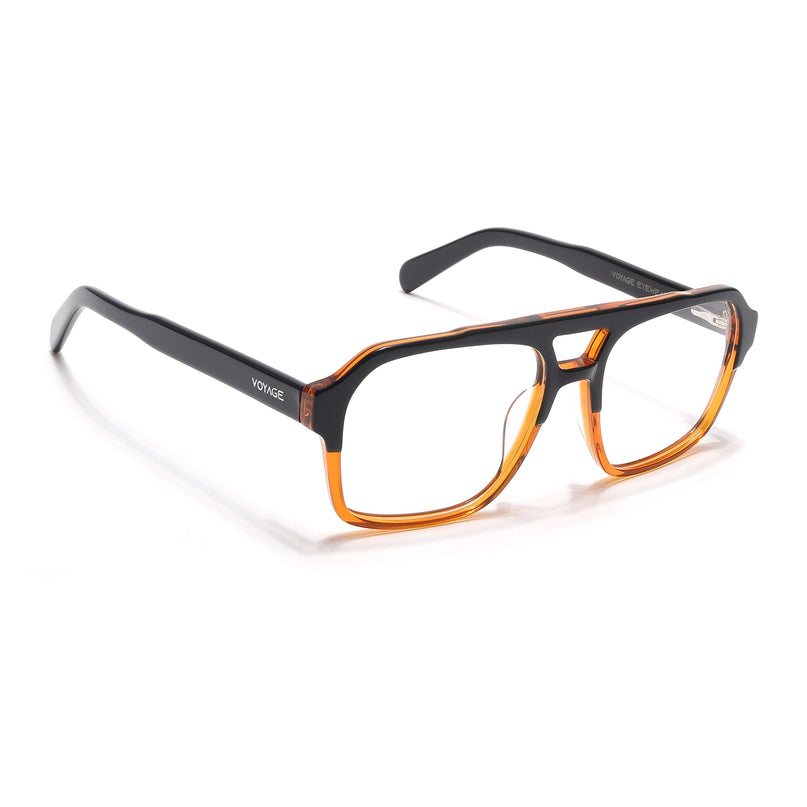 Voyage Glaze Black & Brown Acetate Eyeglasses for Men & Women - SLMG6476-C4