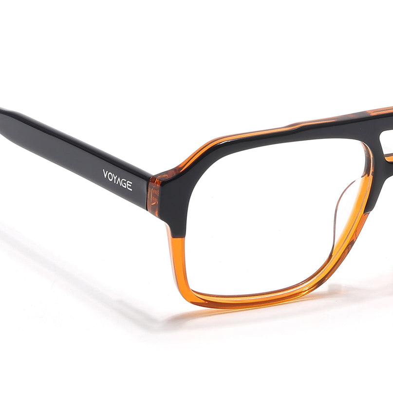 Voyage Glaze Black & Brown Acetate Eyeglasses for Men & Women - SLMG6476-C4