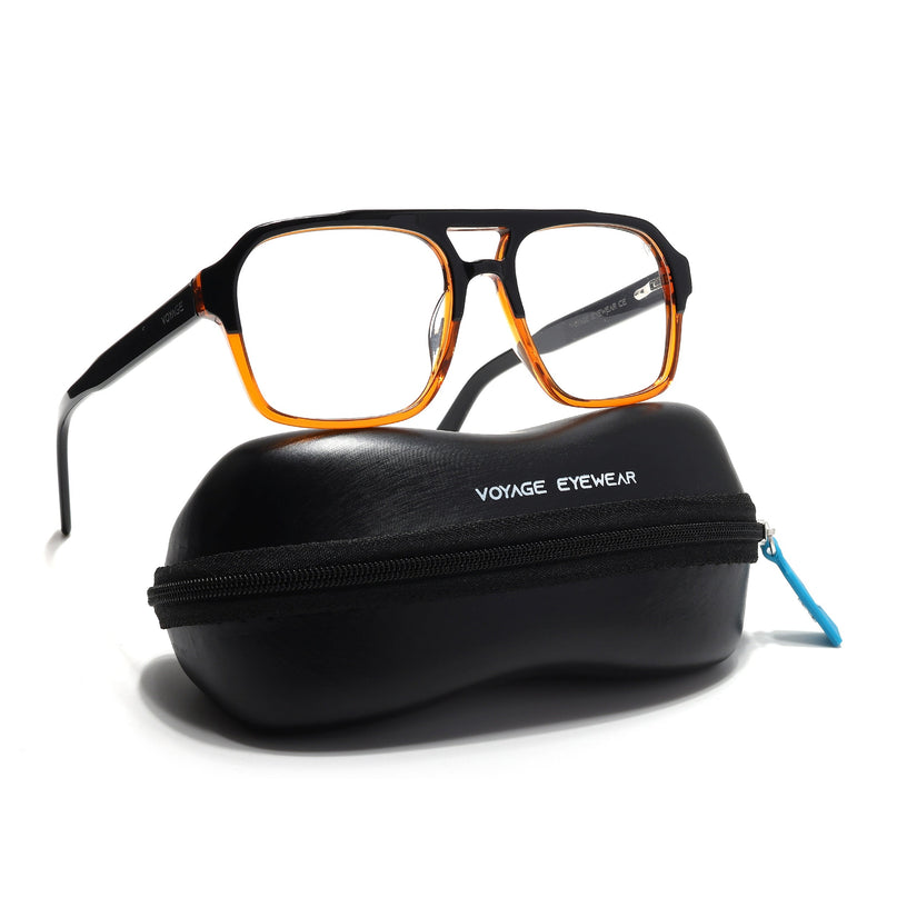 Voyage Glaze Black & Brown Acetate Eyeglasses for Men & Women - SLMG6476-C4