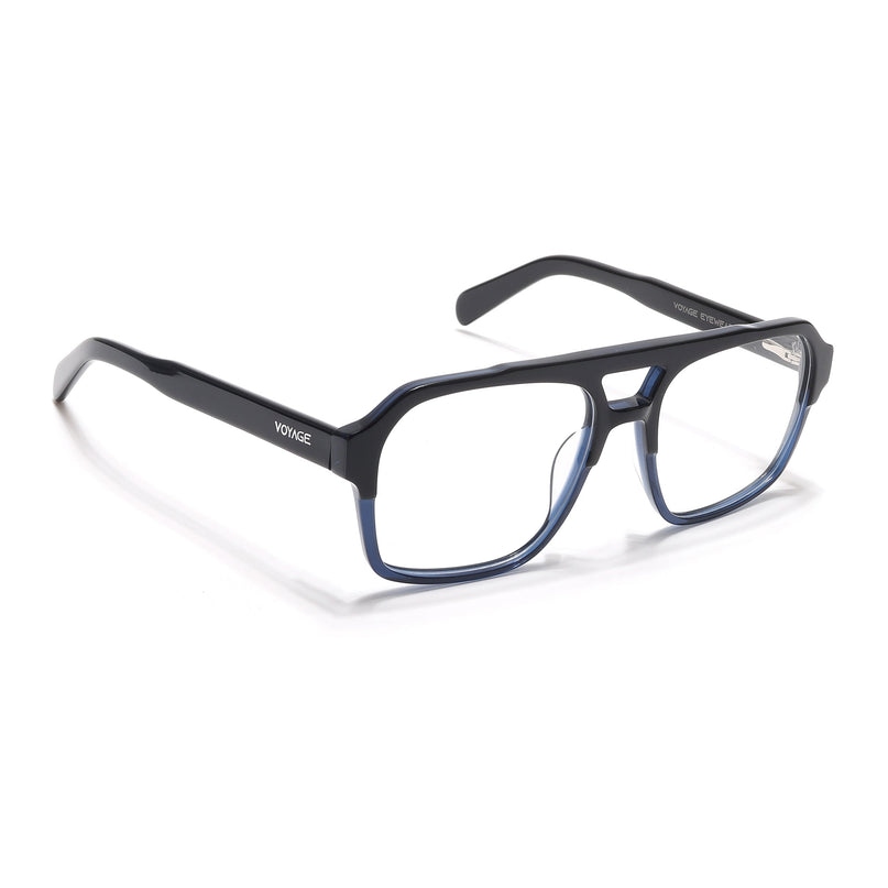 Voyage Glaze Navy Blue Square Acetate Eyeglasses for Men & Women - SLMG6477-C5