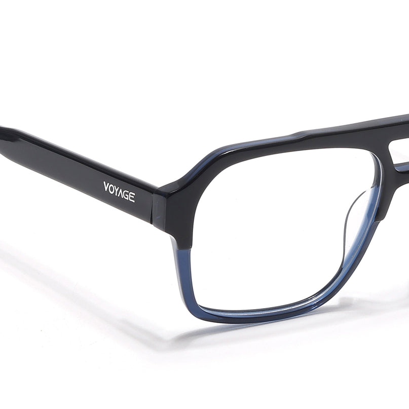Voyage Glaze Navy Blue Square Acetate Eyeglasses for Men & Women - SLMG6477-C5