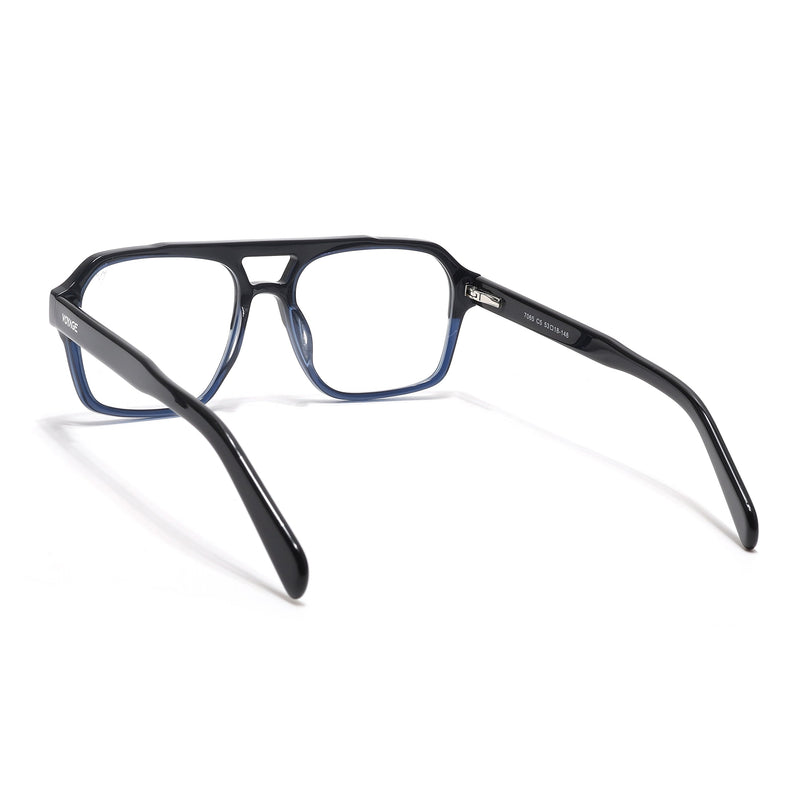 Voyage Glaze Navy Blue Square Acetate Eyeglasses for Men & Women - SLMG6477-C5