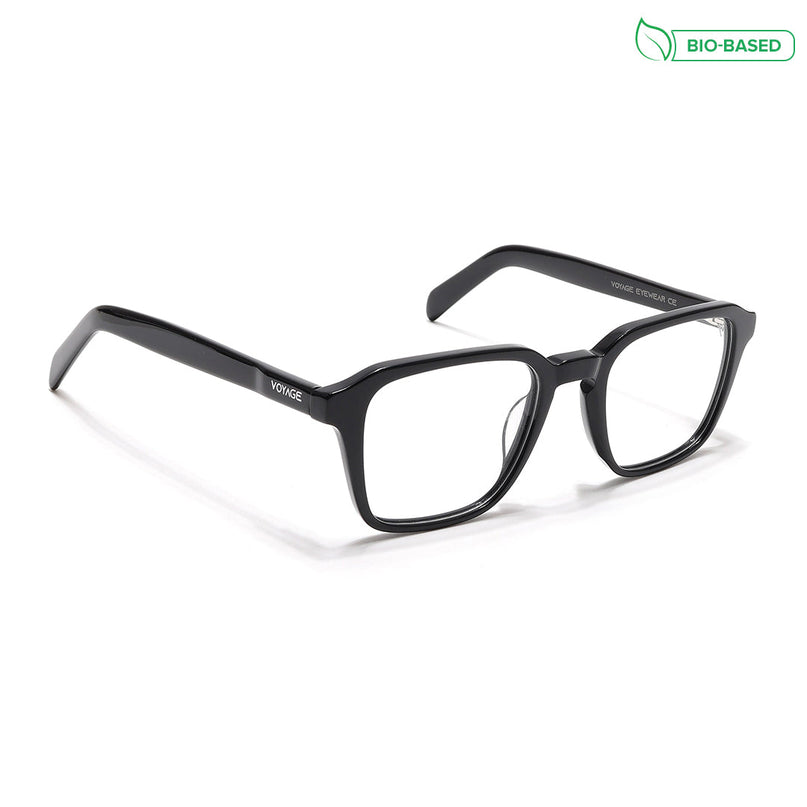 Voyage Select Shine Black Square Eyeglasses for Men & Women - SLMG6482-C1