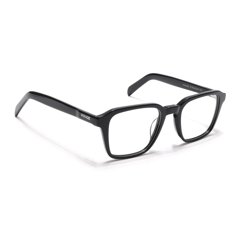 Voyage Select Shine Black Square Eyeglasses for Men & Women - SLMG6482-C1