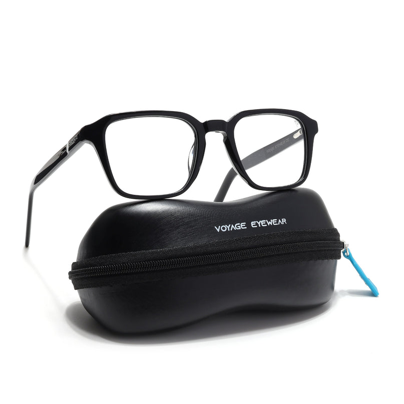 Voyage Select Shine Black Square Eyeglasses for Men & Women - SLMG6482-C1