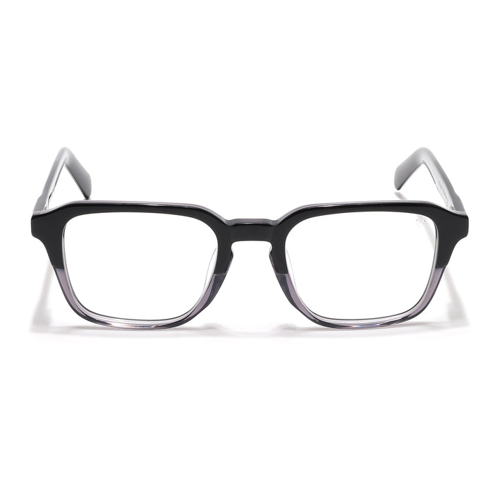 Voyage Select Black & Grey Square Eyeglasses for Men & Women - SLMG6483-C2