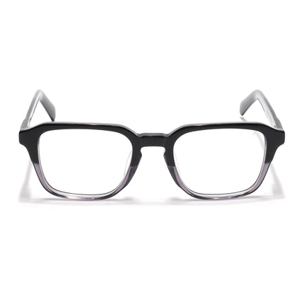 Voyage Select Black & Grey Square Eyeglasses for Men & Women - SLMG6483-C2