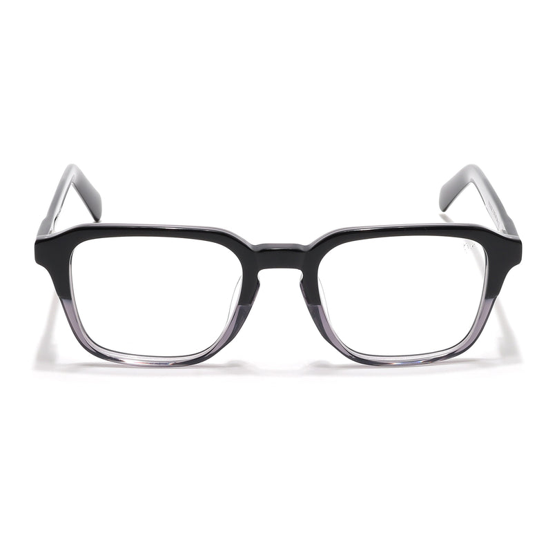 Voyage Select Black & Grey Square Eyeglasses for Men & Women - SLMG6483-C2
