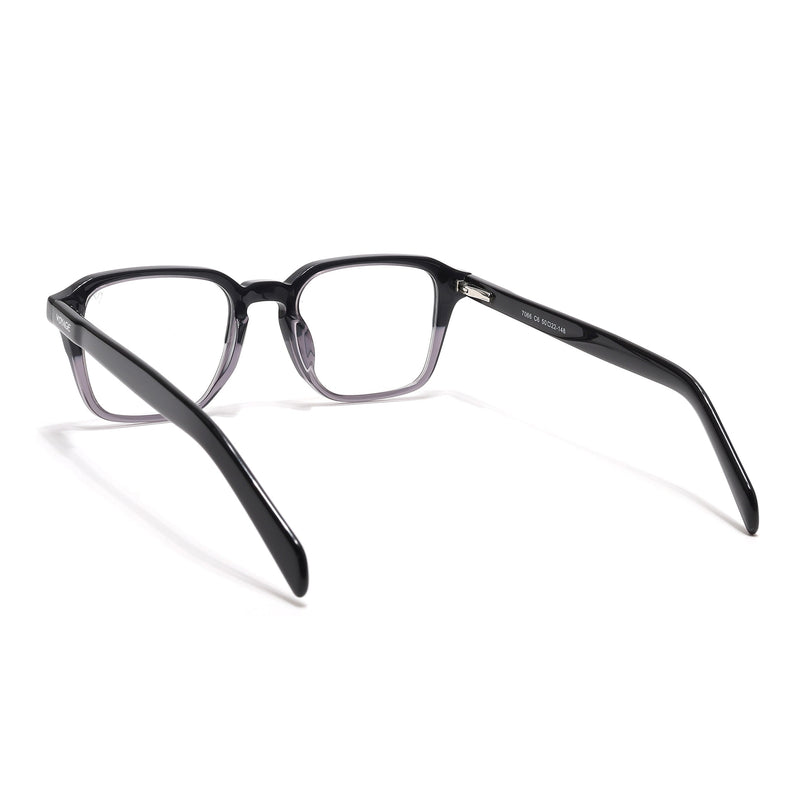 Voyage Select Black & Grey Square Eyeglasses for Men & Women - SLMG6483-C2