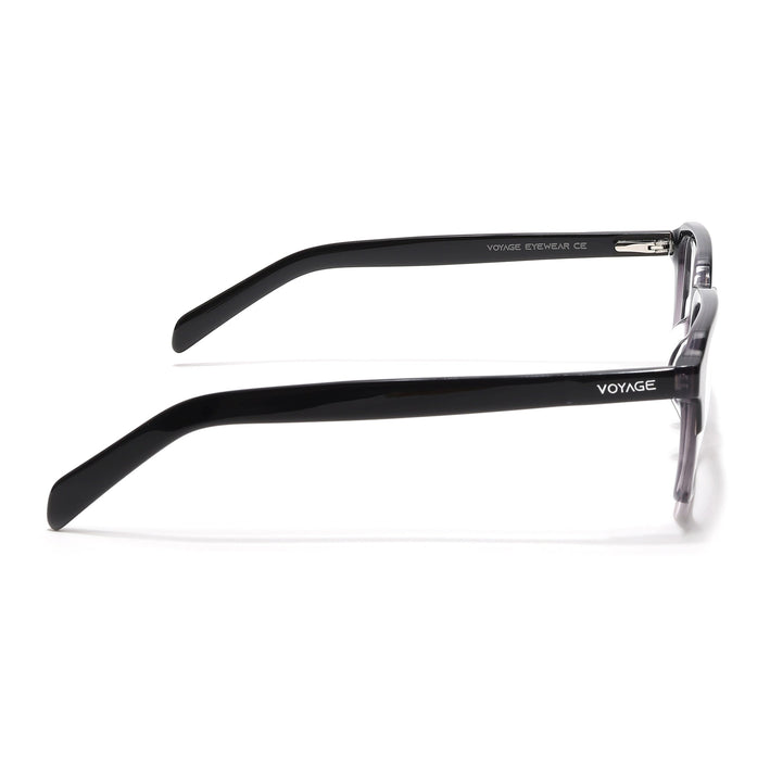Voyage Select Black & Grey Square Eyeglasses for Men & Women - SLMG6483-C2