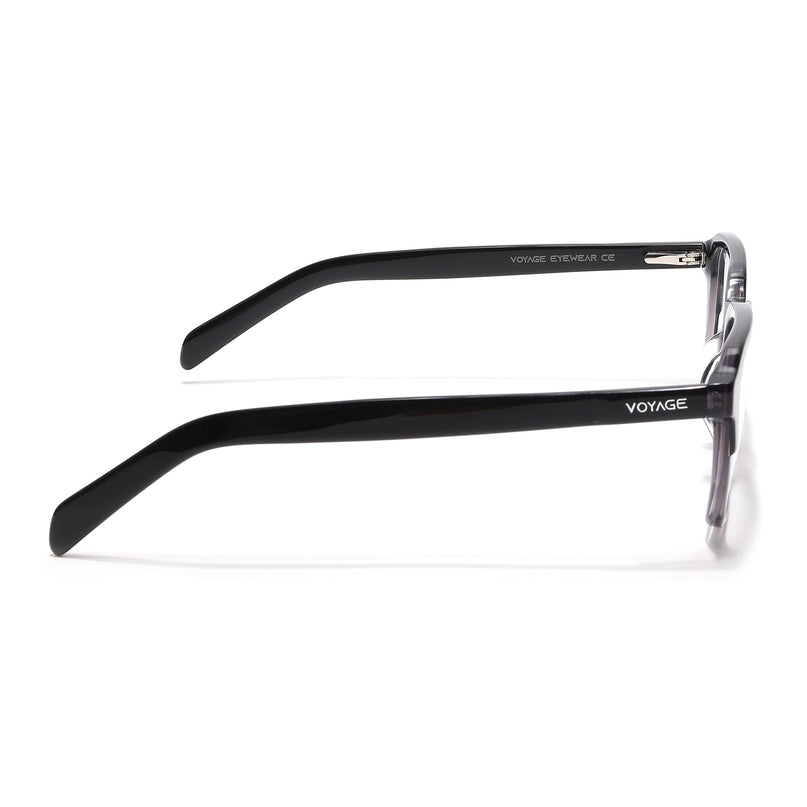 Voyage Select Black & Grey Square Eyeglasses for Men & Women - SLMG6483-C2