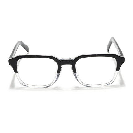Voyage Select Black & Transparent Square Eyeglasses for Men & Women - SLMG6484-C3