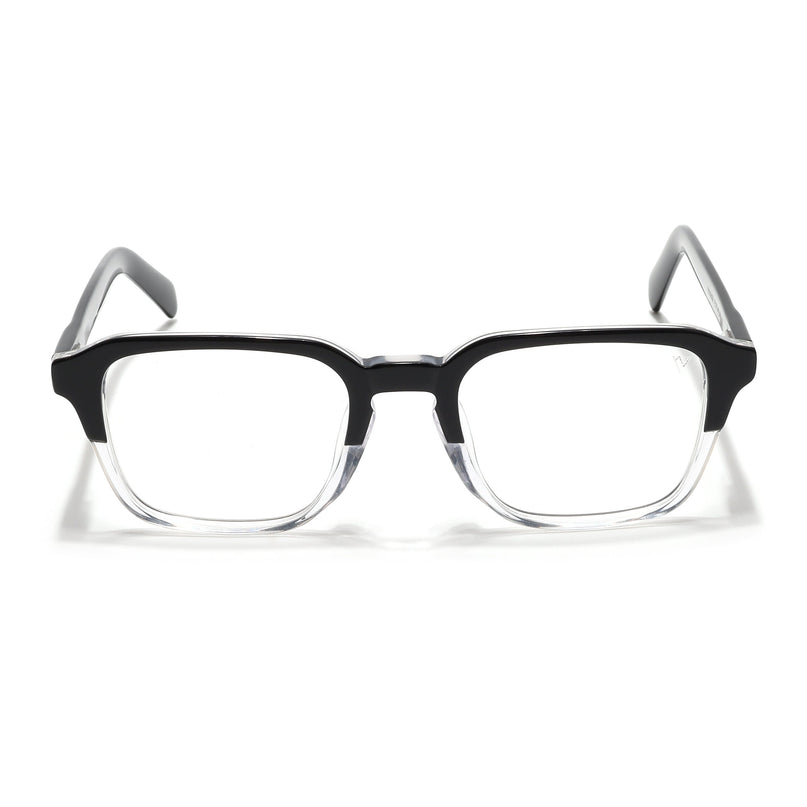 Voyage Select Black & Transparent Square Eyeglasses for Men & Women - SLMG6484-C3