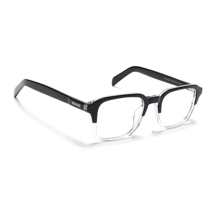 Voyage Select Black & Transparent Square Eyeglasses for Men & Women - SLMG6484-C3