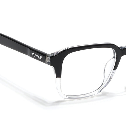 Voyage Select Black & Transparent Square Eyeglasses for Men & Women - SLMG6484-C3