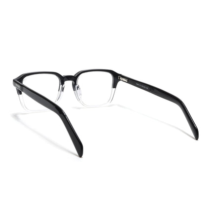 Voyage Select Black & Transparent Square Eyeglasses for Men & Women - SLMG6484-C3