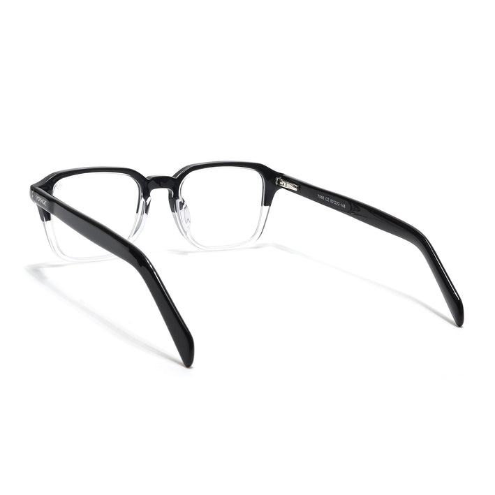 Voyage Select Black & Transparent Square Eyeglasses for Men & Women - SLMG6484-C3