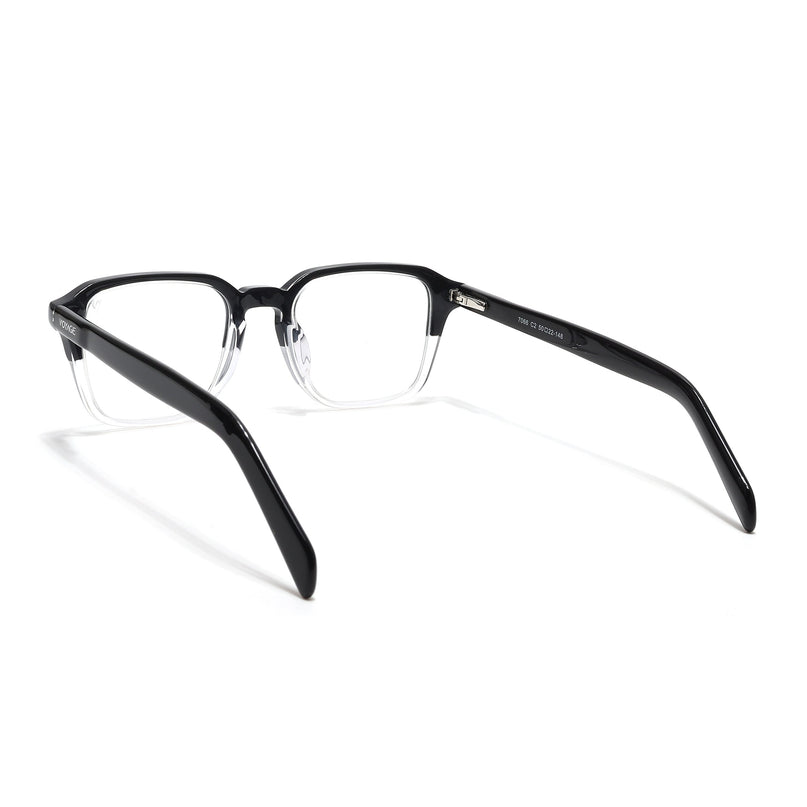Voyage Select Black & Transparent Square Eyeglasses for Men & Women - SLMG6484-C3