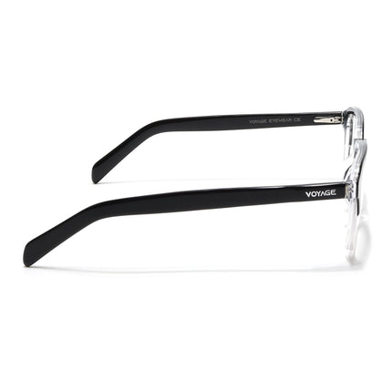 Voyage Select Black & Transparent Square Eyeglasses for Men & Women - SLMG6484-C3